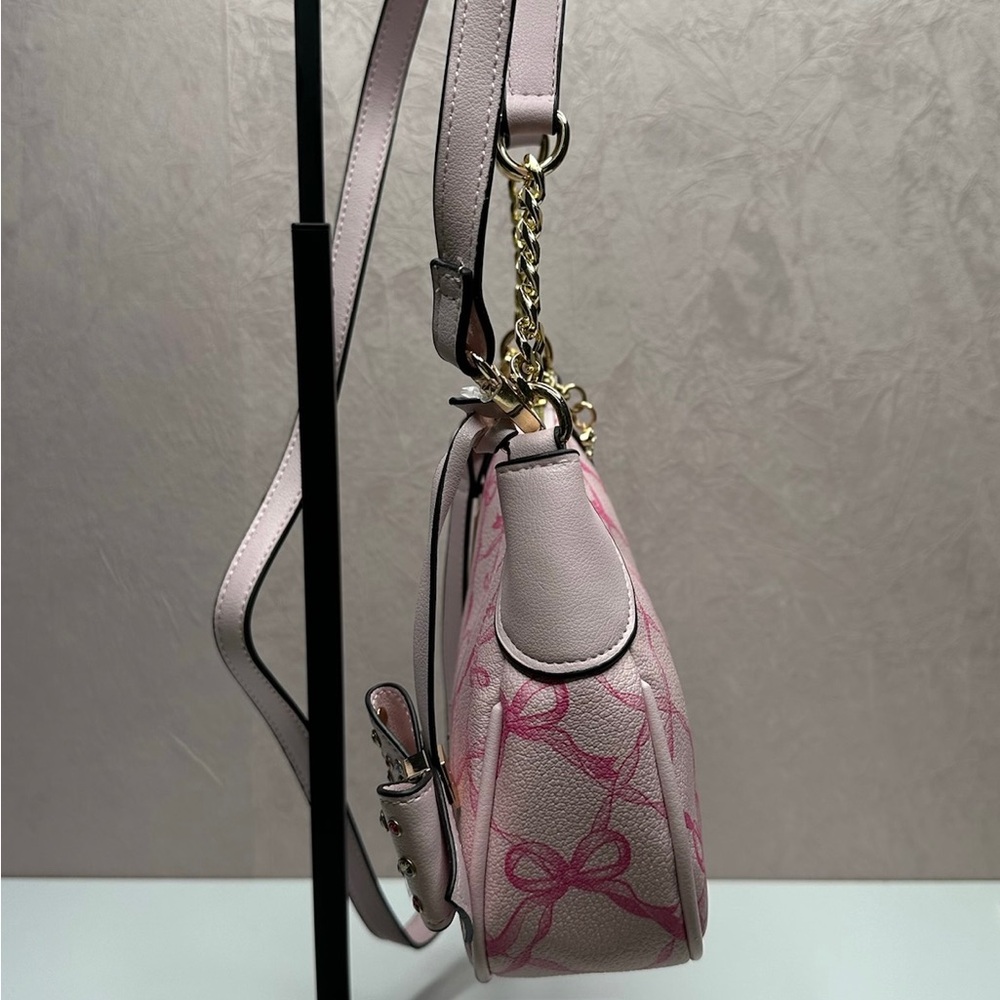 JUST IN!!  Juicy Couture Chiffon Pink Lovely Bows Shoulder and Wallet Set HTF - Picture 14 of 16